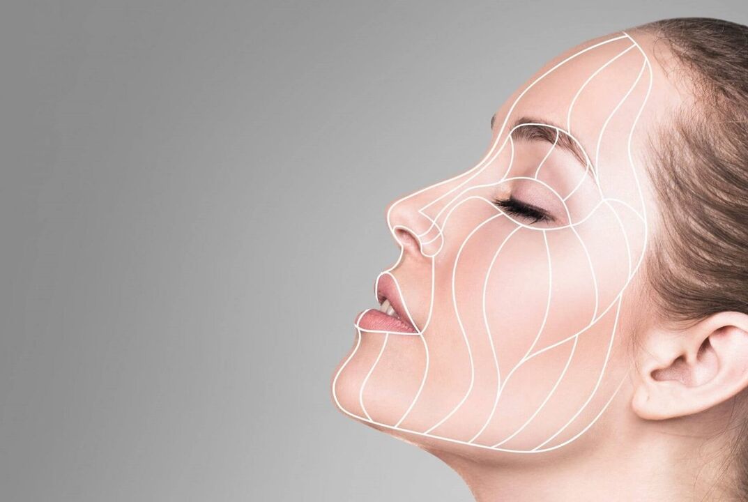 linie do masażu twarzy do odmładzania skóry