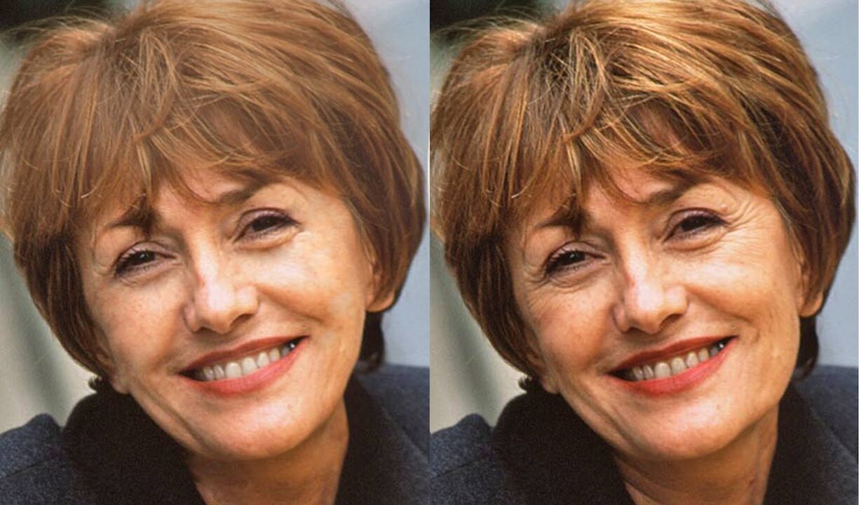 zdjęcie twarzy przed i po konturowaniu